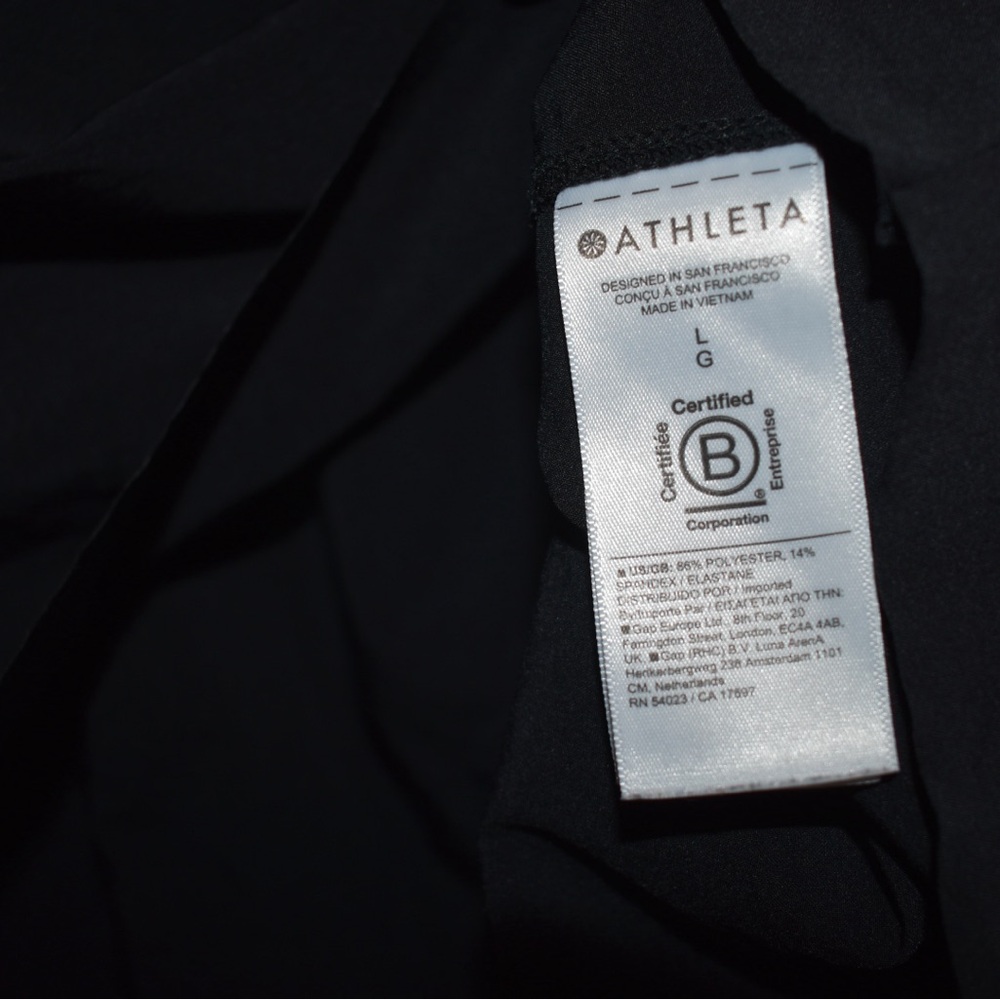 ATHLETA Swing Forward Pleated Tank, Black, L - Picture 8 of 12